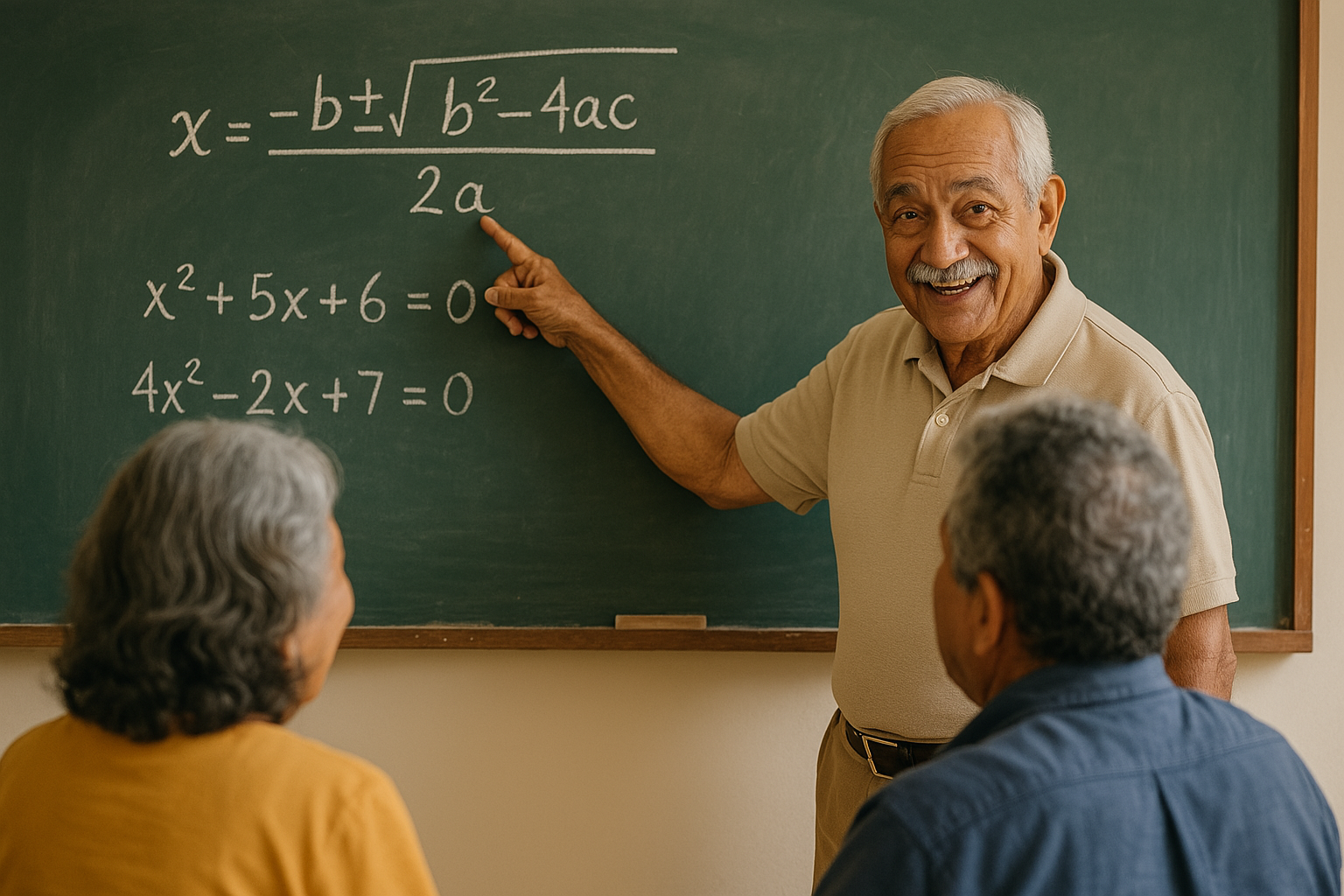 Adultos mayores compartiendo experiencia