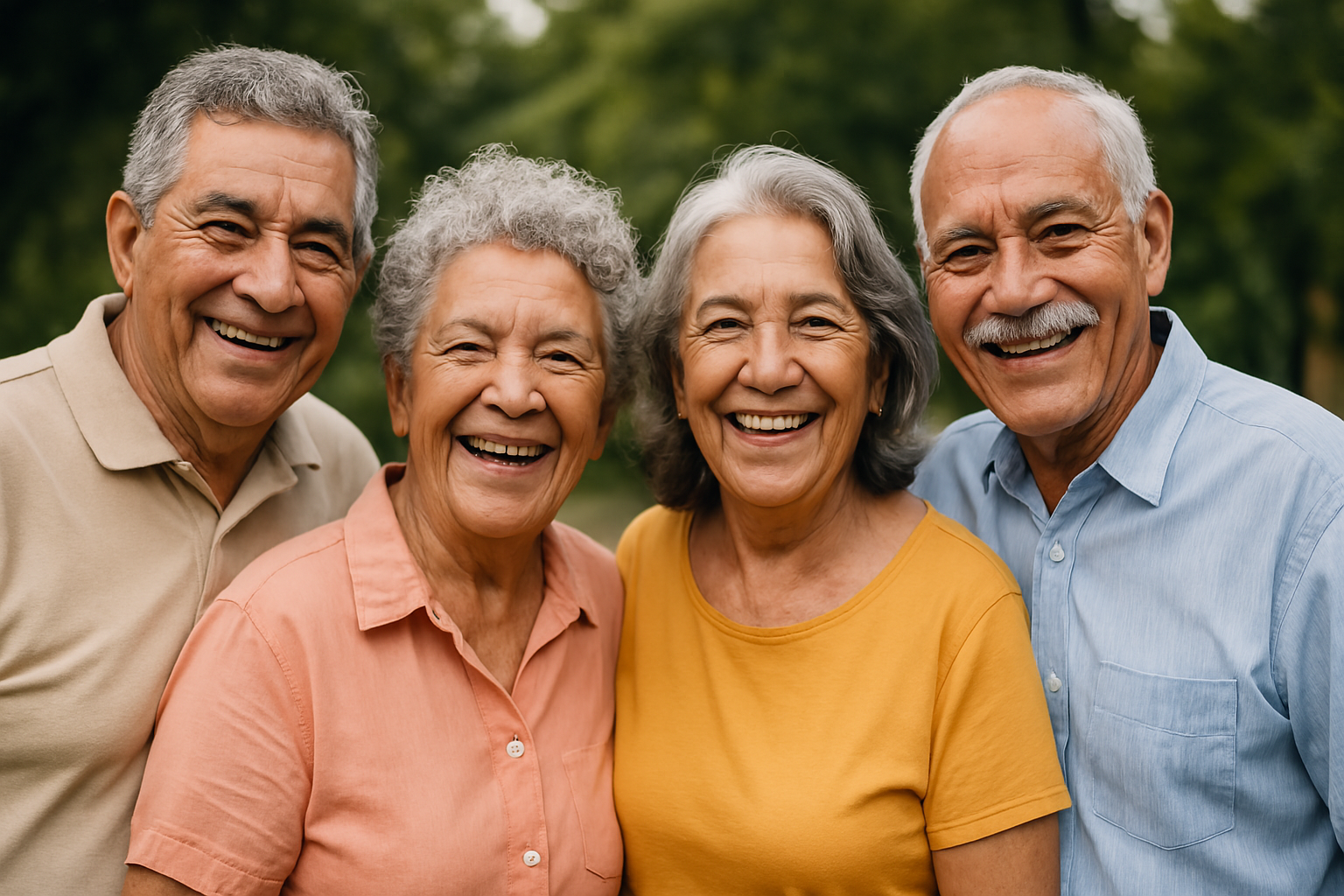 Adultos mayores sonrientes